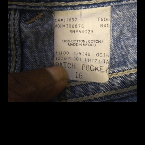 Y2K Vintage GAP Patch Pocket Jean Shorts, Size: 16 Plus Size. - Picture 3 of 8